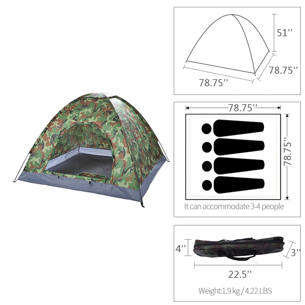 3-4 Person Camping Dome Tent