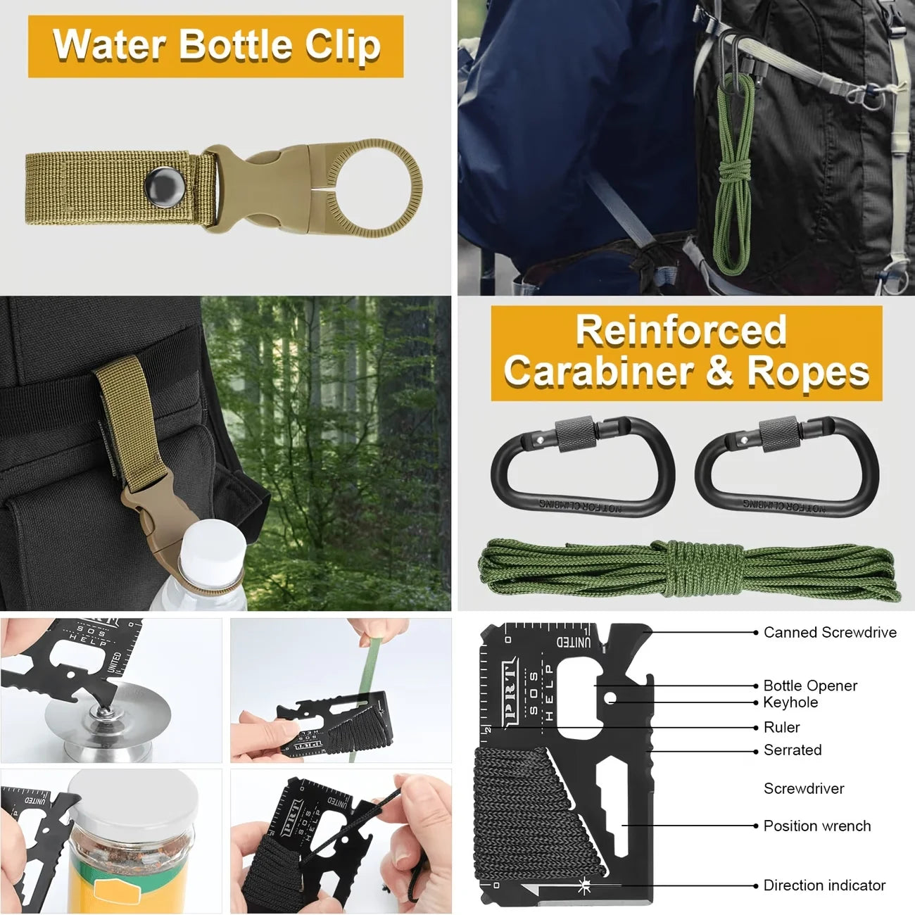 142-Piece Professional Survival And First Aid Kit with Carry Bag Ideal for Men Fathers Camping And Outdoor Adventure Lovers
