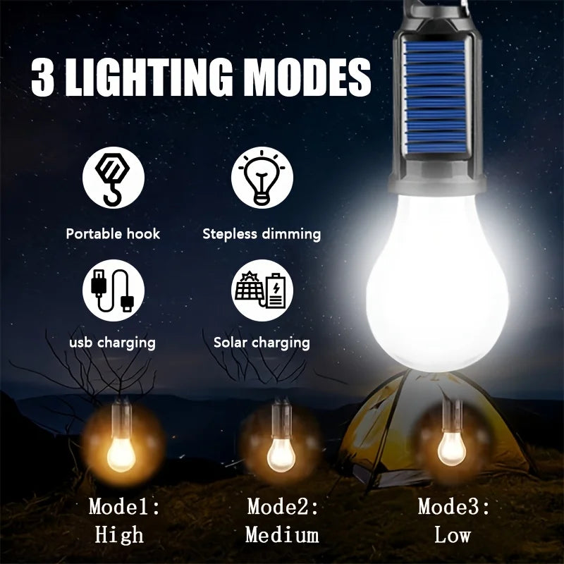 Solar + USB Camp Bulbs — Multi‑Pack Utility Lights