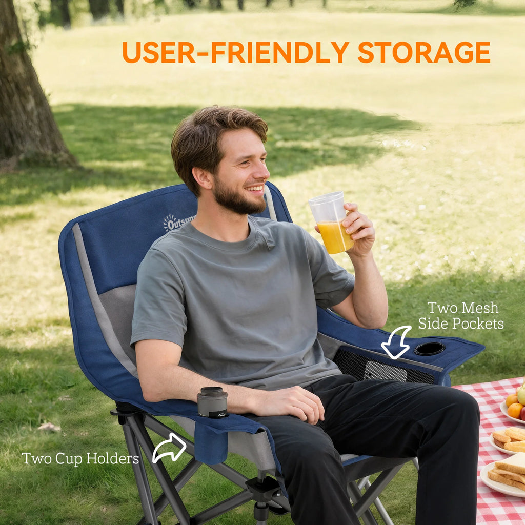 Camping Chair for Adults, Portable Folding Chair, Light Gray