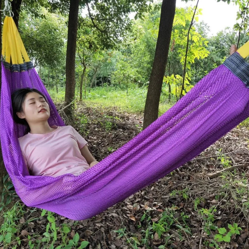 Anti-Tip Mesh Outdoor Hammock