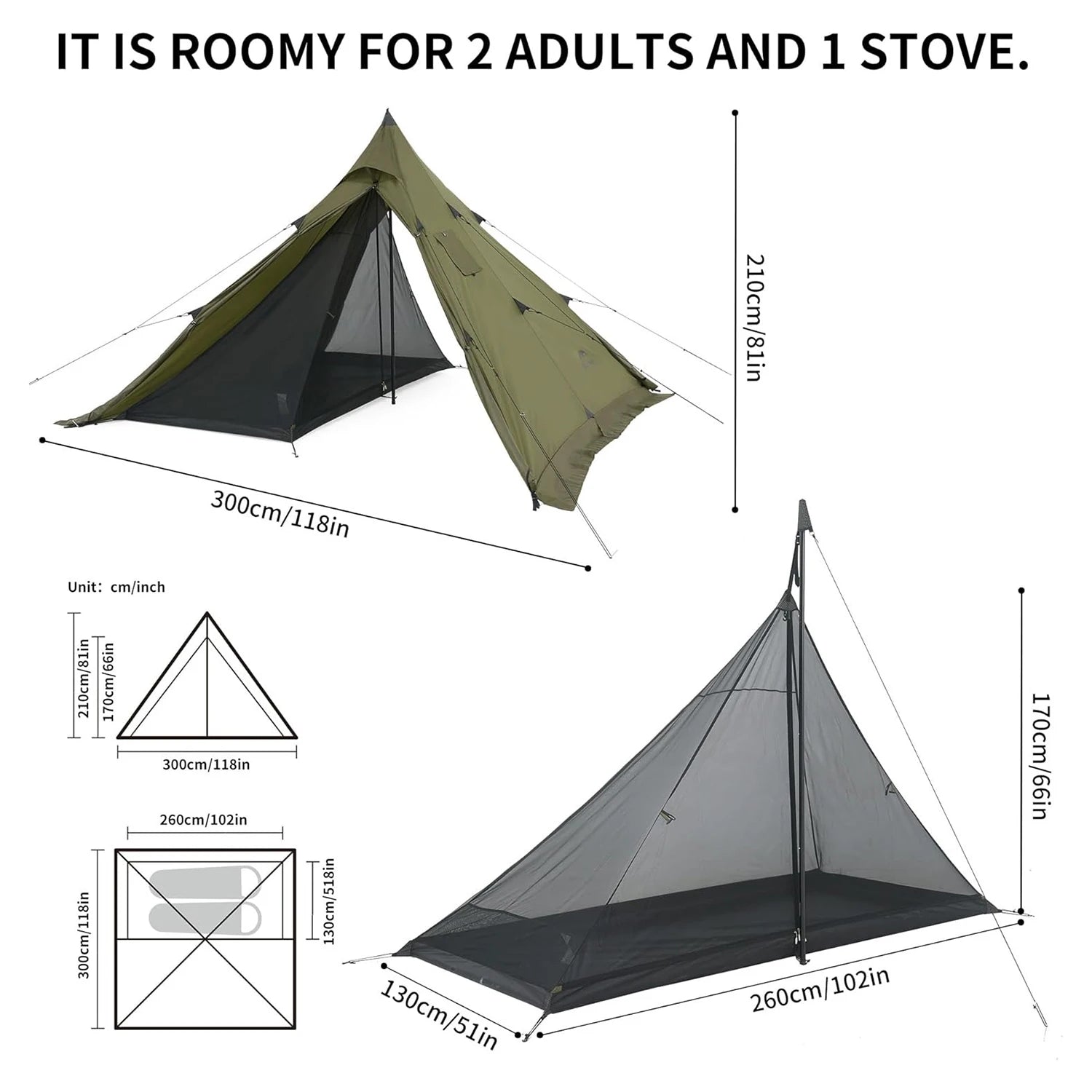 Naturehike Tipi Camping Tent
