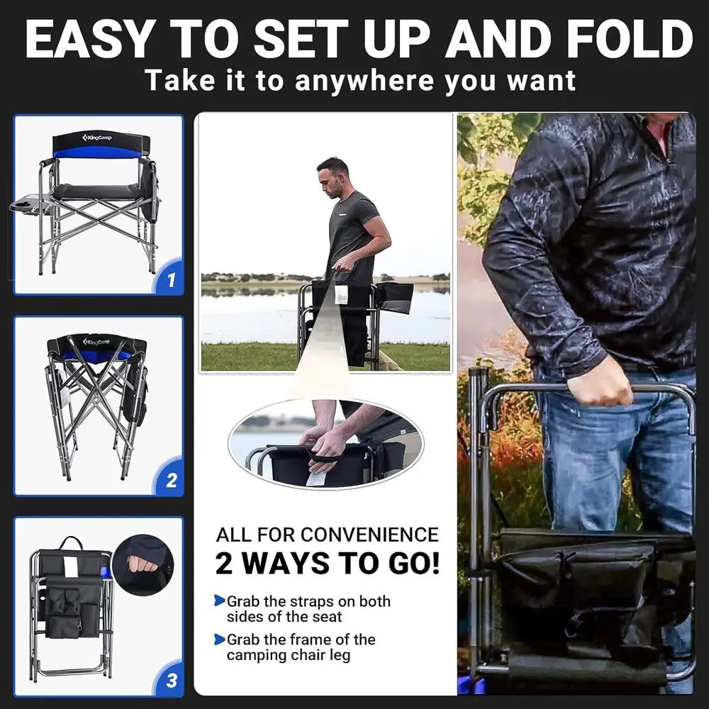 Padded Folding Camping Chairs (2-Pack)
