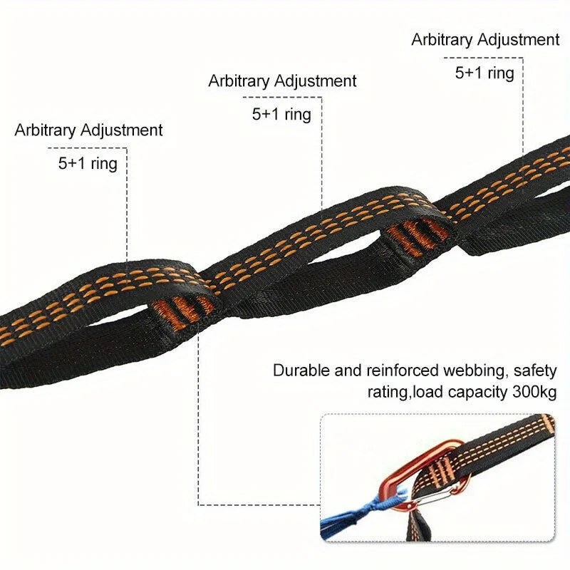 2/4 piece heavy duty climbing buckle and adjustable nylon hammock straps - for hammock straps, outdoor equipment, hammock fittings, sturdy construction, camping gear that can withstand 600 ib