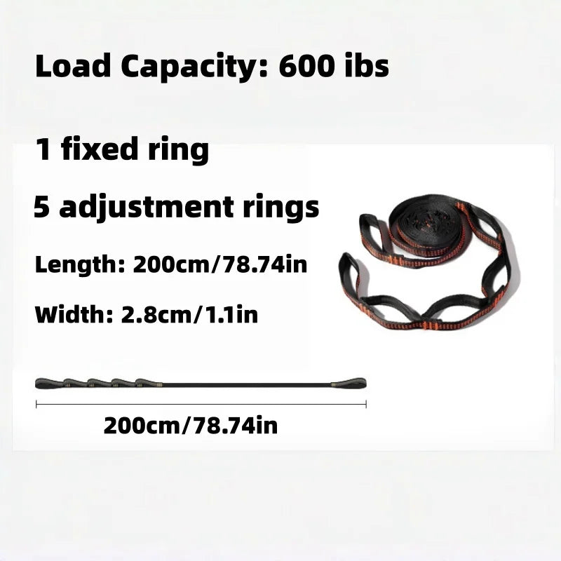 2/4 piece heavy duty climbing buckle and adjustable nylon hammock straps - for hammock straps, outdoor equipment, hammock fittings, sturdy construction, camping gear that can withstand 600 ib