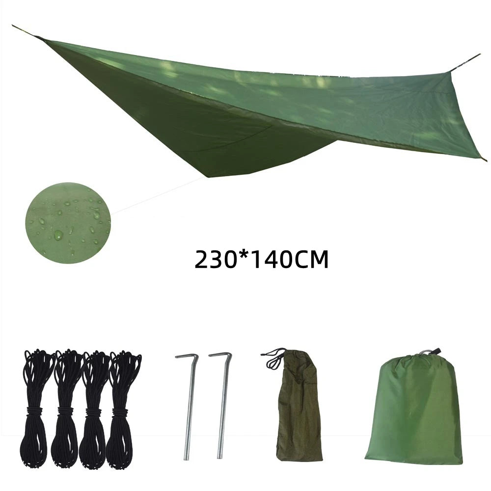 2 Person Camping Hammock With Mosquito Net Outdoor Parachute Fabric