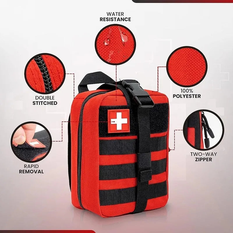 Outdoor First Aid Kit EDC Molle Medical Kit IFAK Survival Emergency Pack EDC Travel Fishing Camping Hiking Hunting Accessories