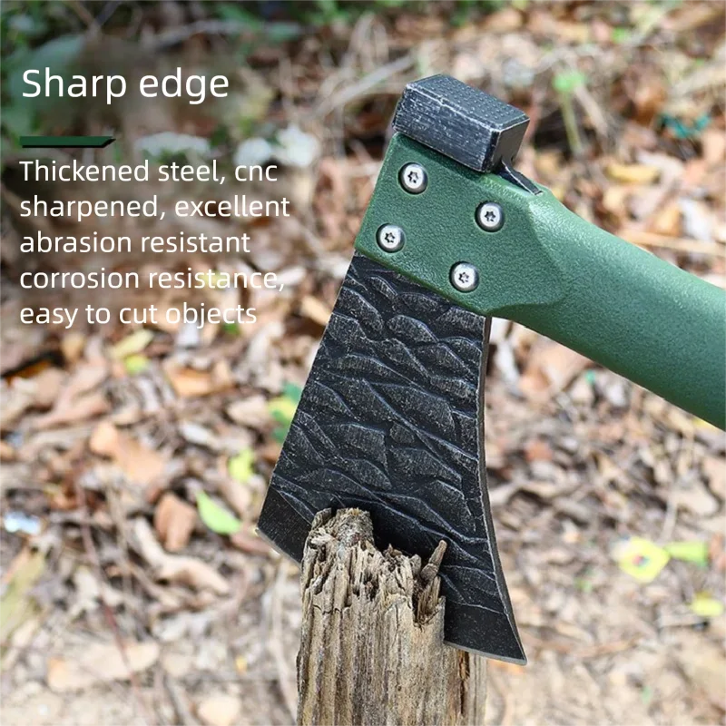 Multi functional camping hand axe integrated axe, outdoor chopping wood survival axe, outdoor wear-resistant