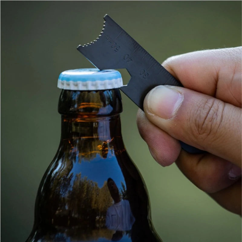 Outdoor Survival Flint Fire Starter with Ruler Scraper, Multi-Tool Ferrocerium Rod - Waterproof Camping Emergency Fire Starter
