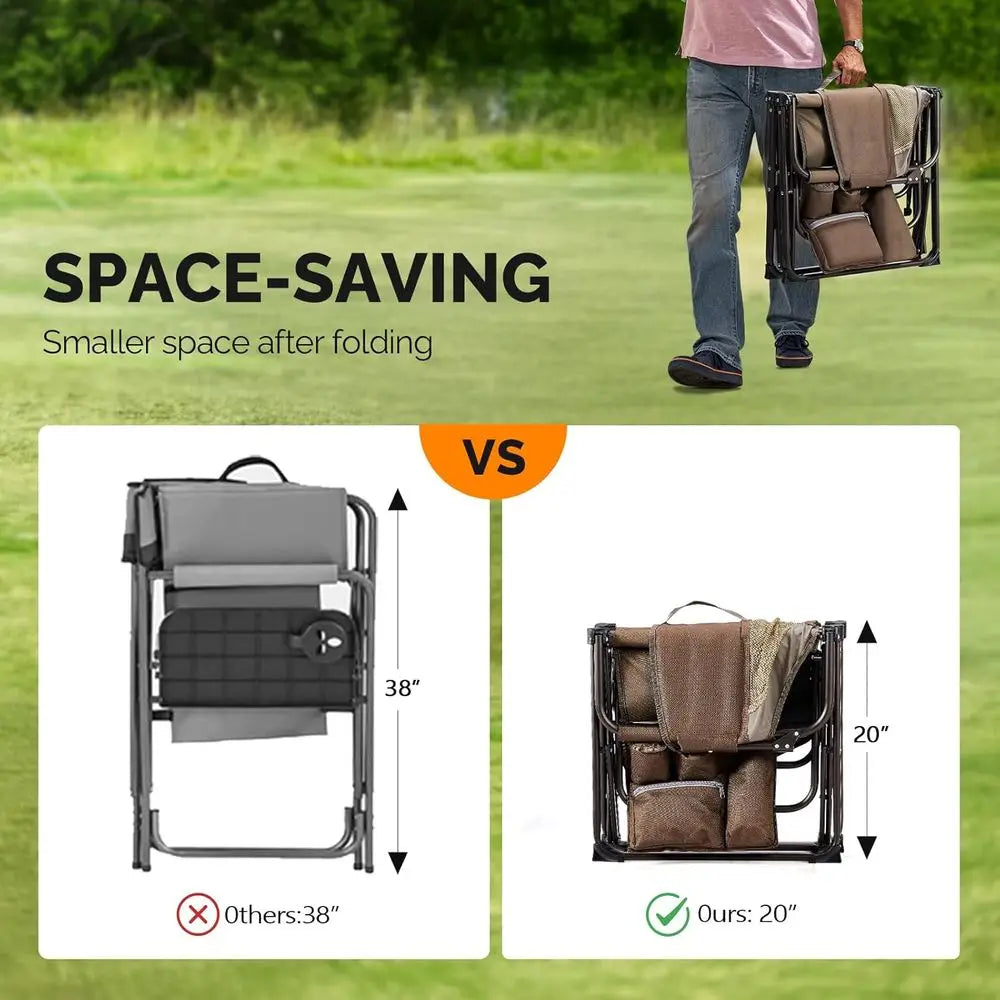 Folding Camping Chairs with Side Table