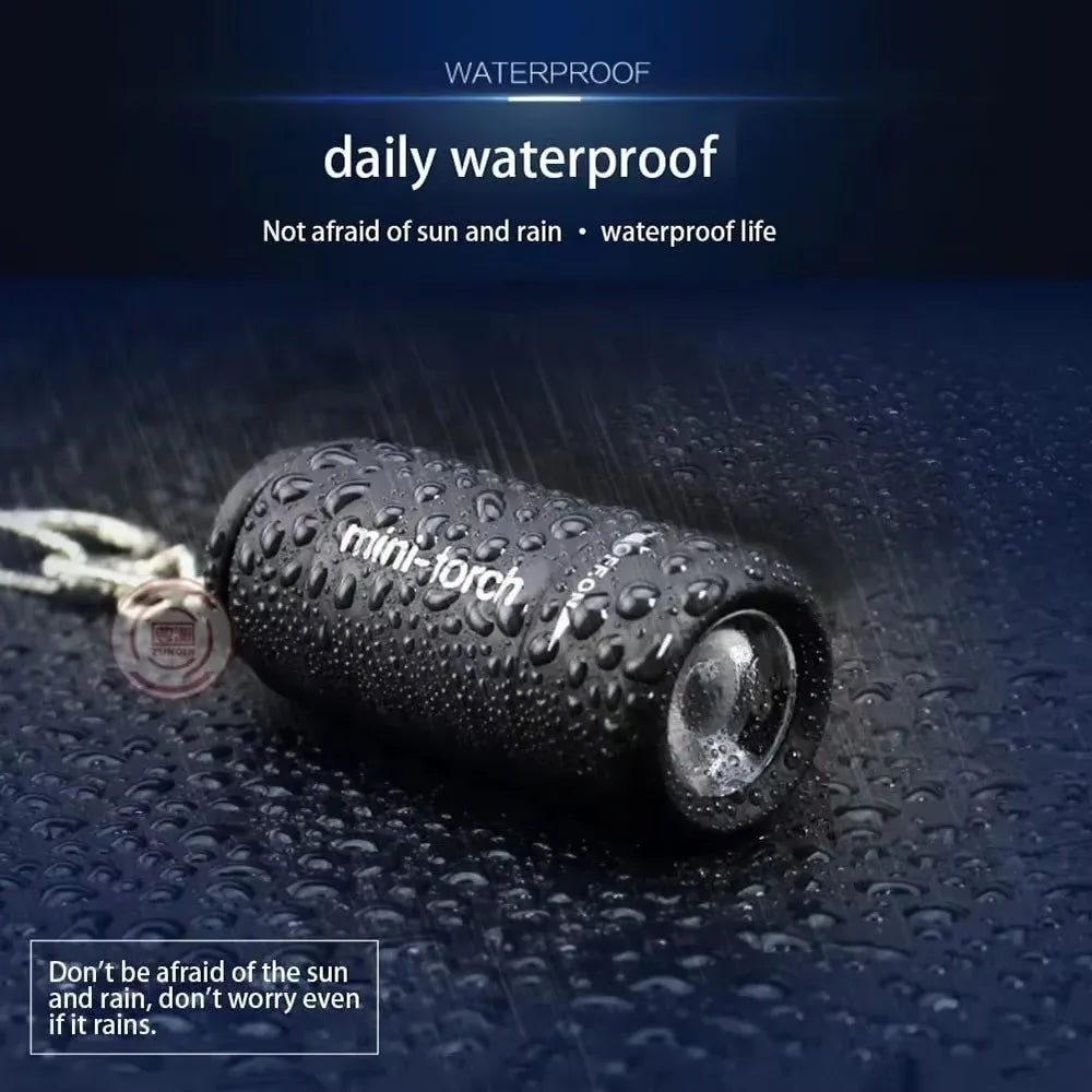 Mini Keychain Flashlight USB Rechargeable LED Torch Ultra Bright Pocket Light Waterproof Key Ring Handheld Flashlight for Outdoor Camping Hiking Emergency Night Walking Portable Lighting Tool for Everyday Carry and Travel Out