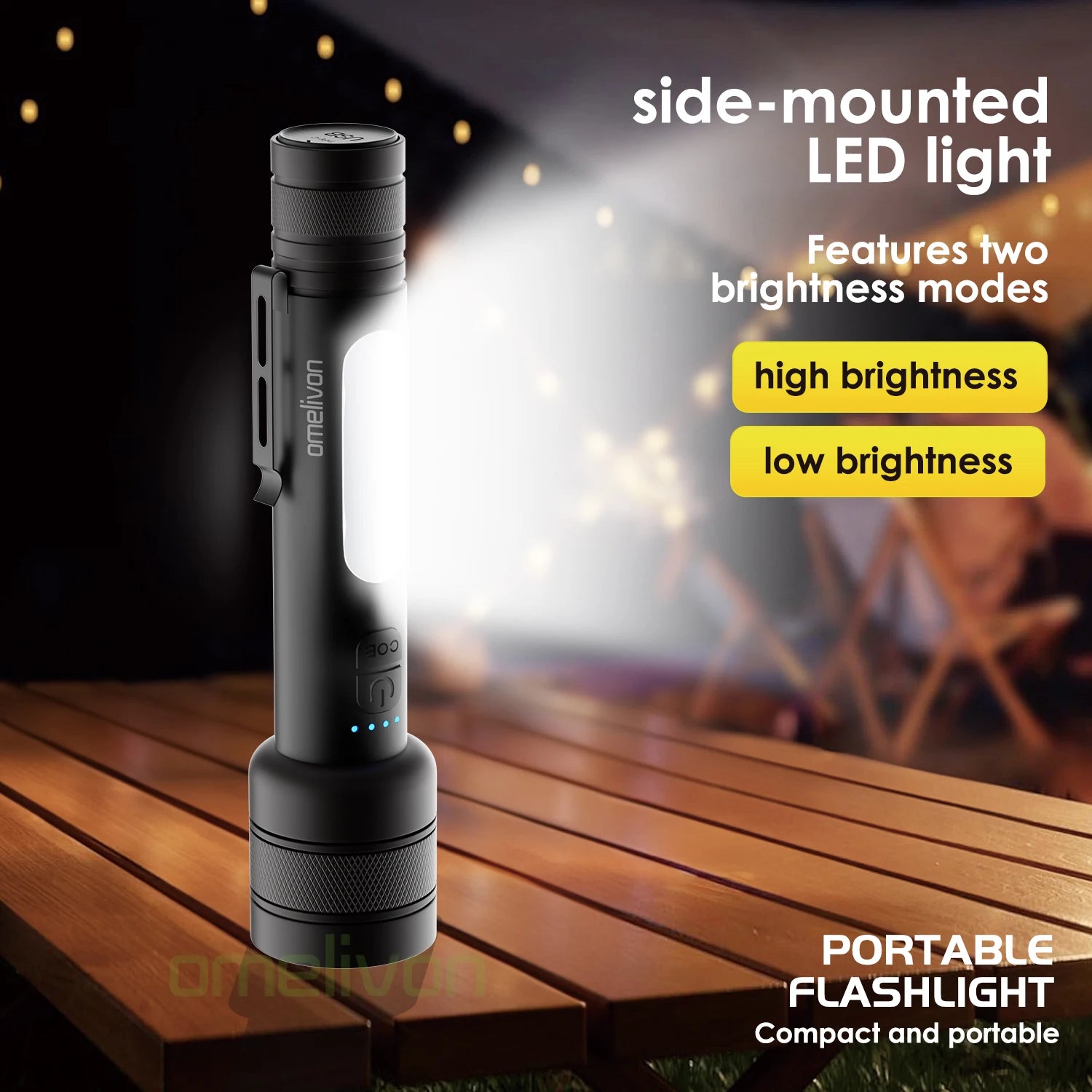 Dual‑Mode Flashlight + PowerBank — 2000mAh