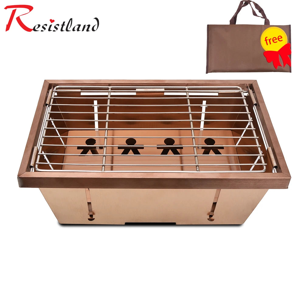 Camping Folding Removable IGT Wood Table Gas Stove Portable Lightweight Camp BBQ Grill Table Outdoor Picnic Fishing Table