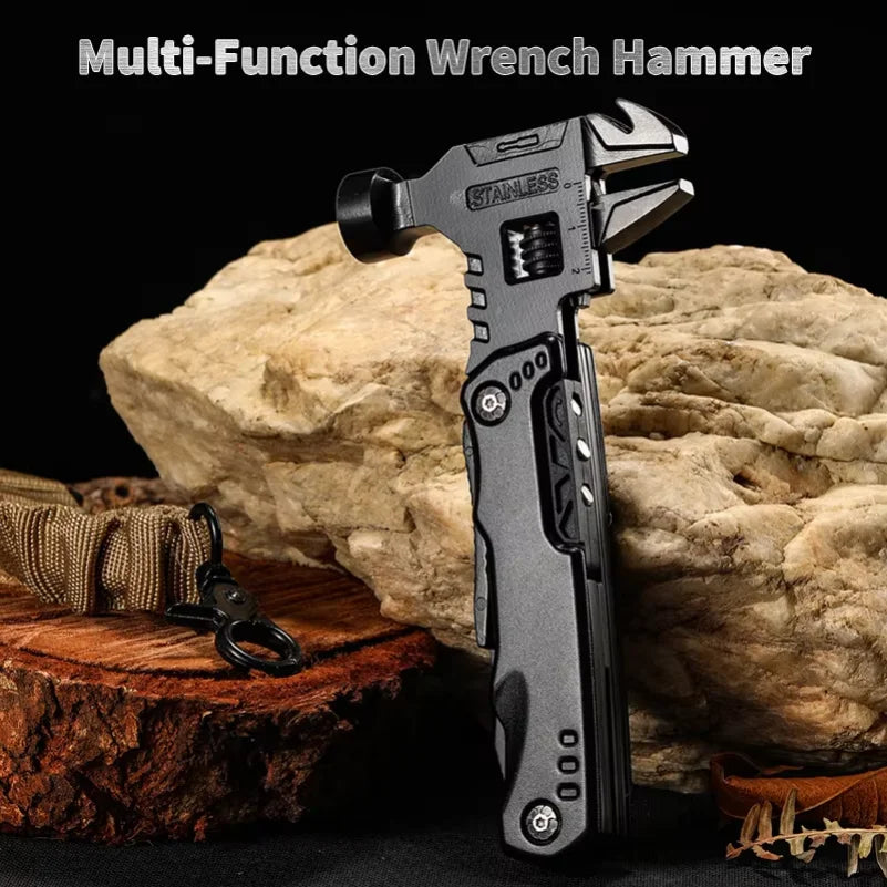 Multifunctional Hammer Knife Wrench Pliers Outdoor Camping Survival Tool Labor Saving Tool Stainless Steel Multi-tool Knife