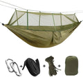 2 Person Camping Hammock With Mosquito Net Outdoor Parachute Fabric