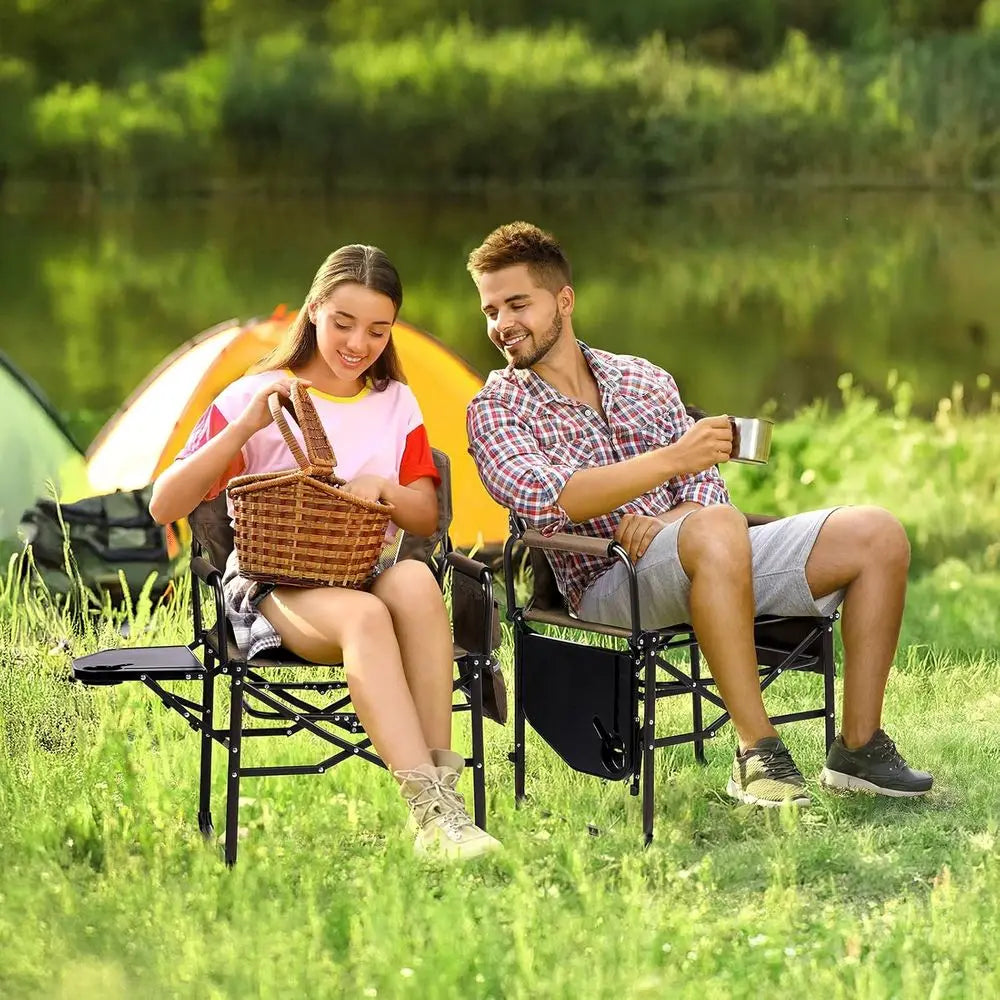 Folding Camping Chairs with Side Table