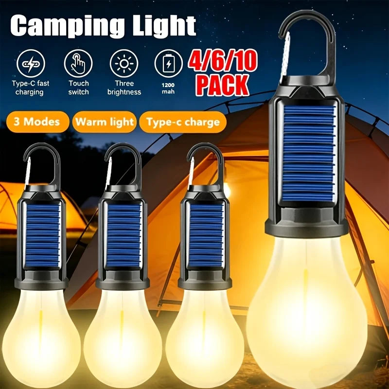 Solar + USB Camp Bulbs — Multi‑Pack Utility Lights