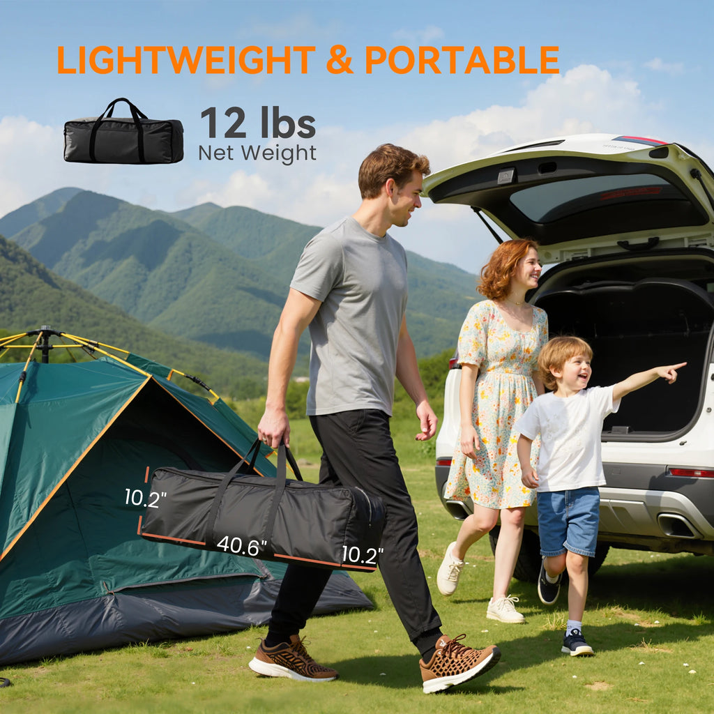 Camping Chair for Adults, Portable Folding Chair, Light Gray