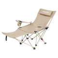 Naturehike 3-Position Adjustable Recliner Portable Folding Reclining Camping Chair with Footrest for Beach Lunch Easy Storage