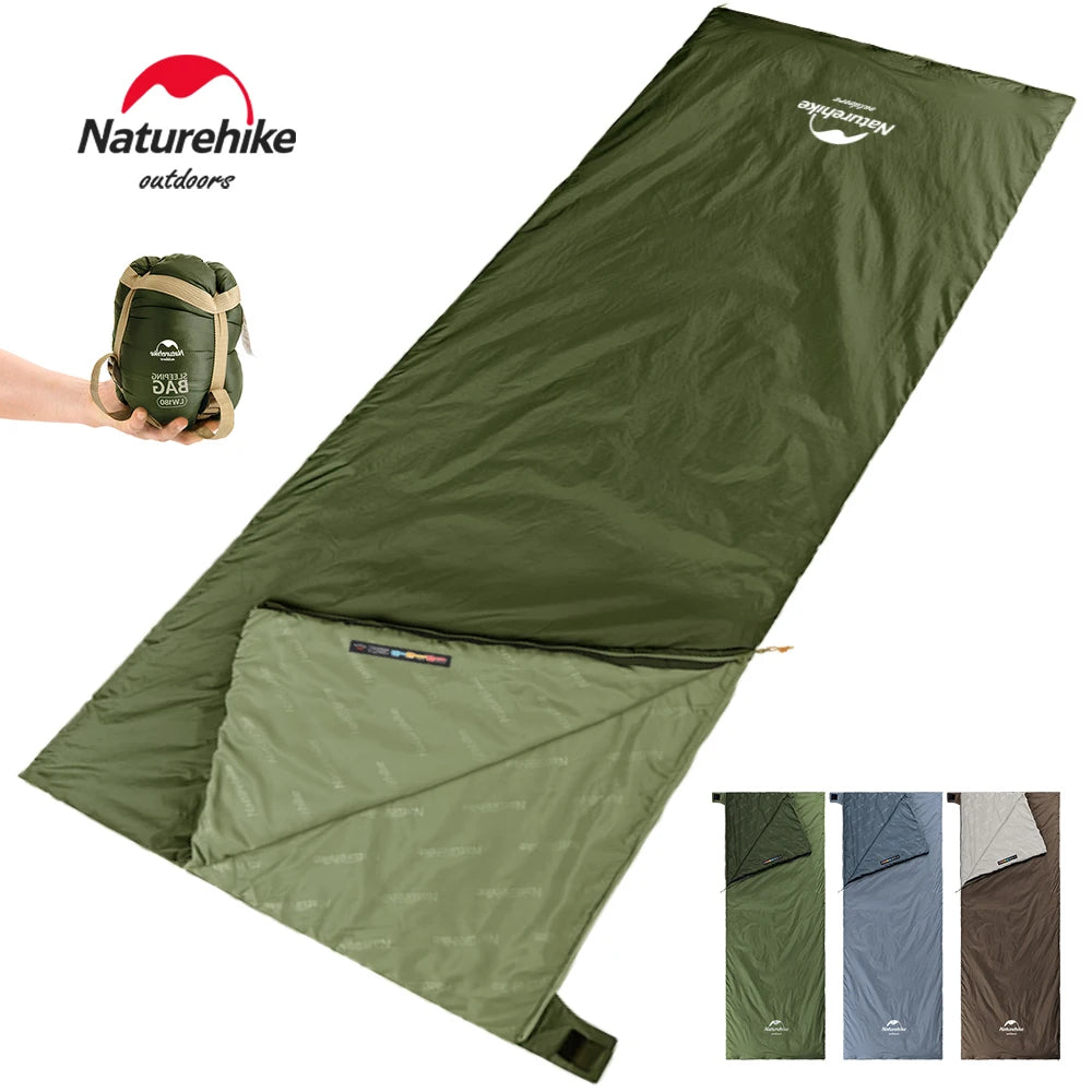 NaturehikeLW180 Sleeping Bag Ultralight Portable Sleeping Bag Spring Summer Sleeping Bag Outdoor Hiking Camping Travel Equipment