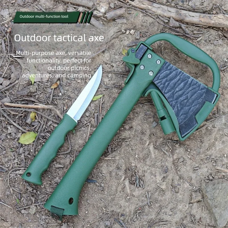 Multi functional camping hand axe integrated axe, outdoor chopping wood survival axe, outdoor wear-resistant