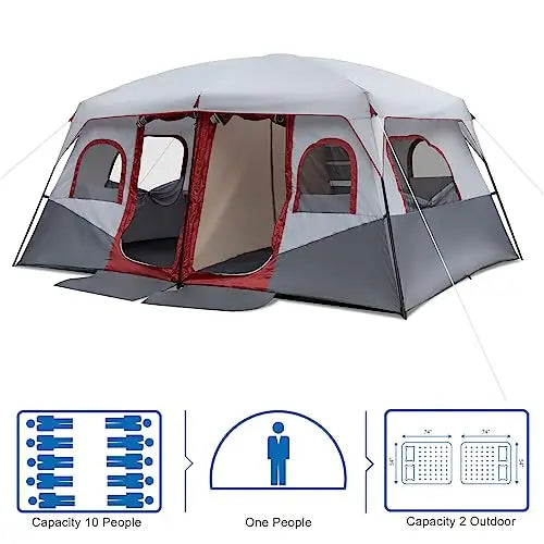 10-Person Cabin Camping Tent