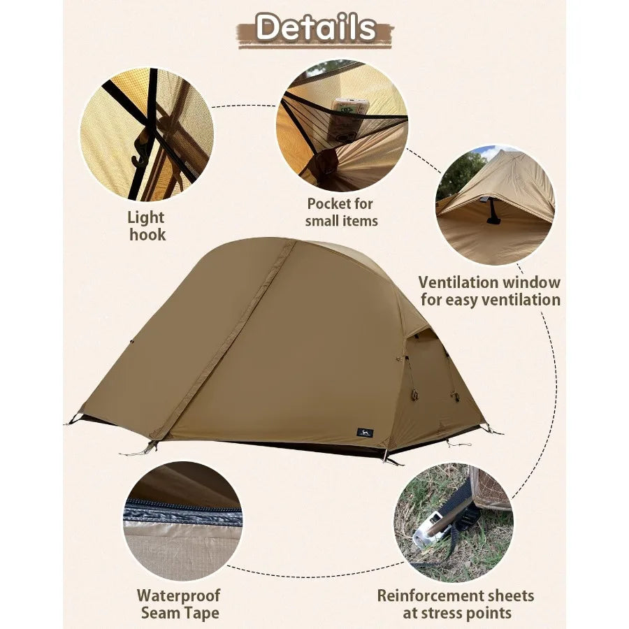 TOMOUNT Ultralight Backpacking Tent