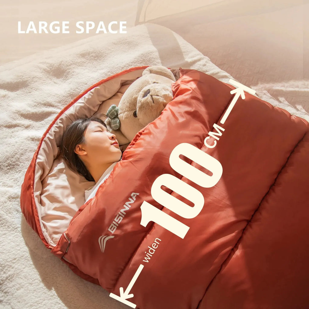 BISINNA Large Camping Sleeping Bag Lightweight 3 Season - Long Size