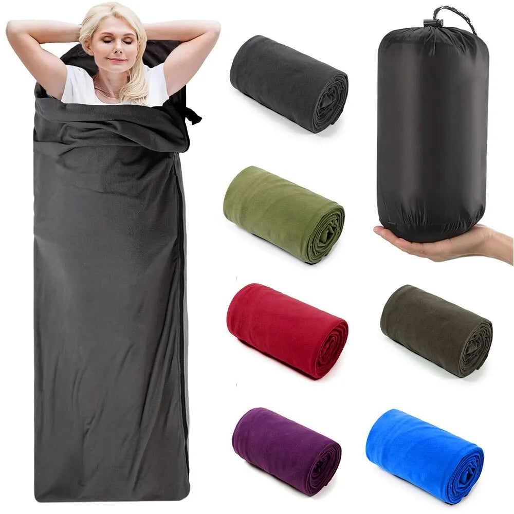 Fleece **Sleeping Bag Liner Only**. Portable Ultra-light Polar Travel Sheets for Adults Outdoor Camping Tent Bed Warm Sleeping Bag Liner